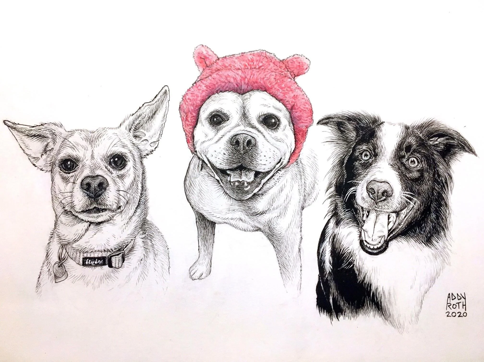 Dog trio commission